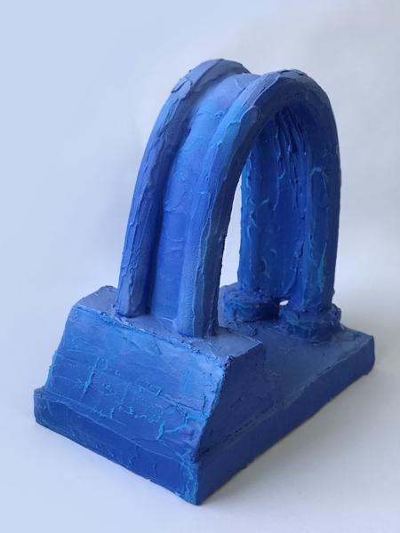 Blue Monochrome Object, No. 05, BM05, bm05.23, Mixed media, 18,01 cm x 26,01 cm x dd cm, 2023