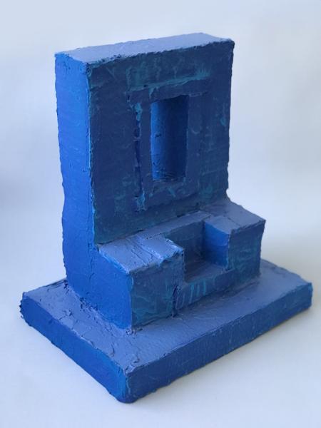 Blue Monochrome Object, No. 08, BM08, bm08.23, Mixed media, 18,01 cm x 26,01 cm x dd cm, 2023