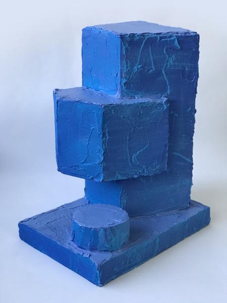 Blue Monochrome Object, No. 09, BM09, bm09.23, Mixed media, 18,01 cm x 26,01 cm x dd cm, 2023