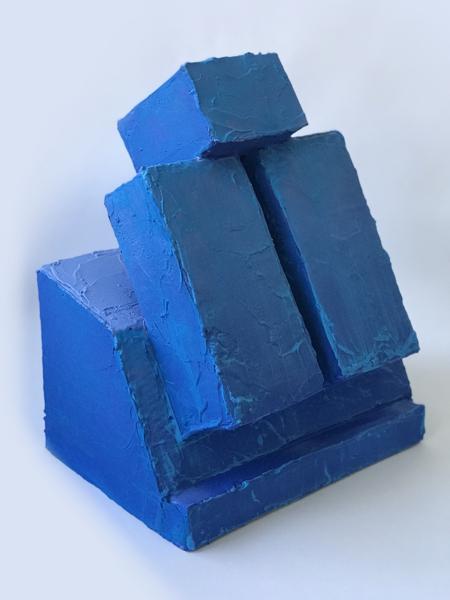 Blue Monochrome Object, No. 10, BM10, bm10.23, Mixed media, 18,01 cm x 26,01 cm x dd cm, 2023