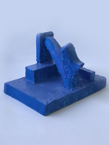 Blue Monochrome Object, No. 14, BM14, bm14.23, Mixed media, 18,01 cm x 26,01 cm x dd cm, 2023