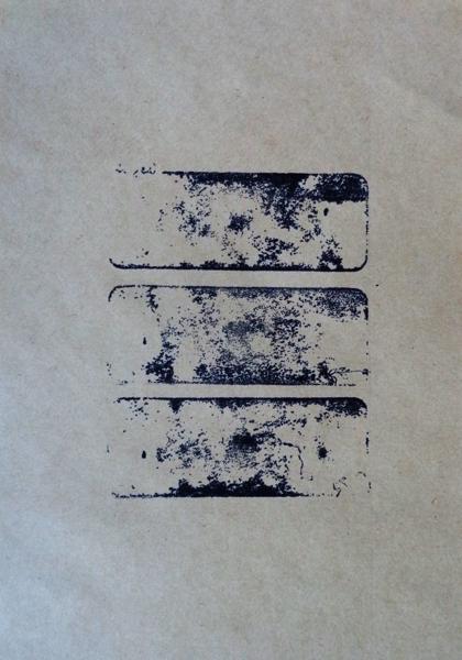 Three round holed Stones, No. 06, trhs06, Printed paper, 21,49 cm x 14 cm, 2023