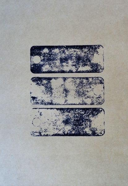 Three round holed Stones, No. 19, trhs19, Printed paper, 21,49 cm x 14 cm, 2023