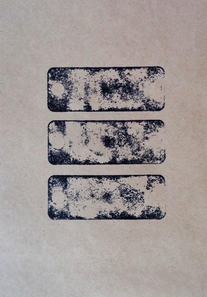 Three round holed Stones, No. 39, trhs39, Printed paper, 21,49 cm x 14 cm, 2023
