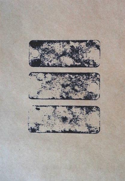 Three round holed Stones, No. 44, trhs44, Printed paper, 21,49 cm x 14 cm, 2023