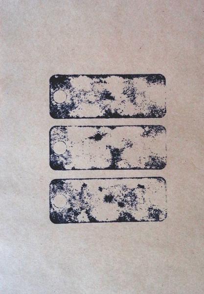 Three round holed Stones, No. 61, trhs61, Printed paper, 21,49 cm x 14 cm, 2023