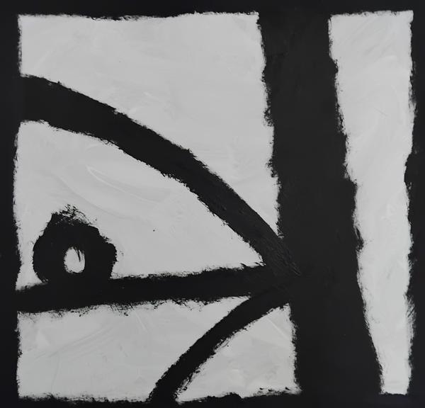 The Window 08, wc08, Oil on Cardboard, 31 cm x 31 cm, 2025